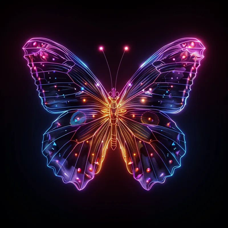 Neon Lineal Icons Prompts for Gemini - Image 3